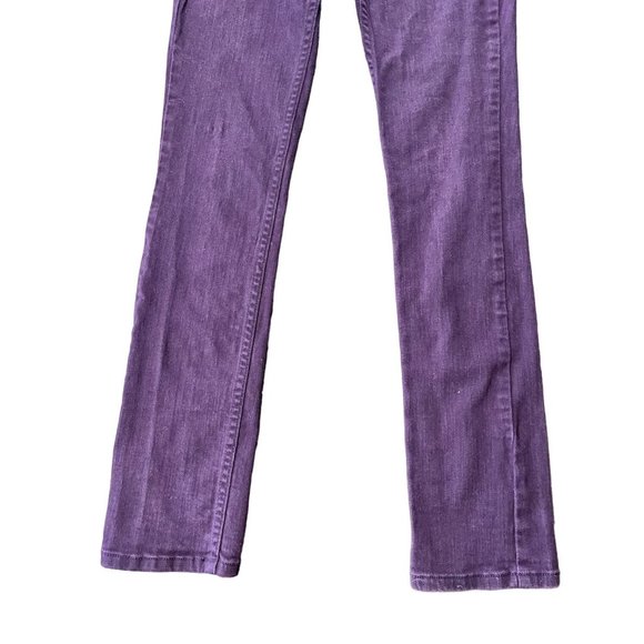 Women's MUDD Stretchy Skinny Jeans, purple plum color, low rise, Size 3(sku-e5) - Picture 7 of 11